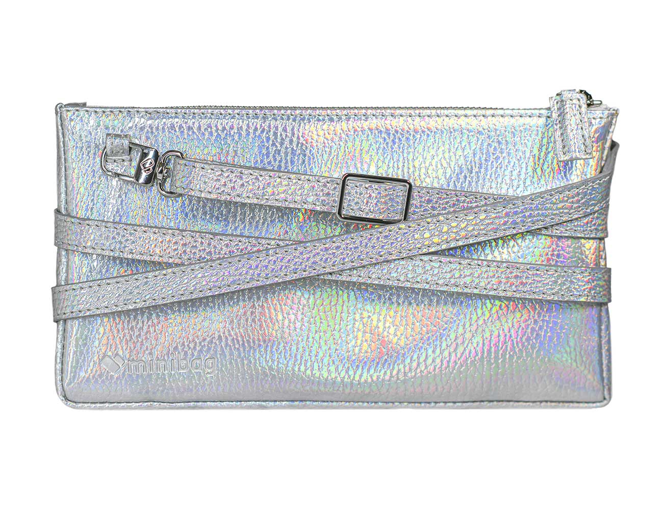 minibag metallic disco silber