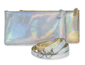 minibag metallic disco silber