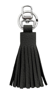 minibag Quaste schwarz, Lederquaste schwarz, Schlüsselanhänger schwarz, minibag Schlüsselanhänger
