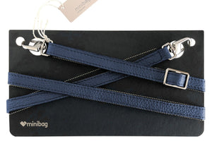 Minibag Ledergurt marine, minibag Strap navy, Ledergurt für Taschen dunkelblau, minibag Accessoires